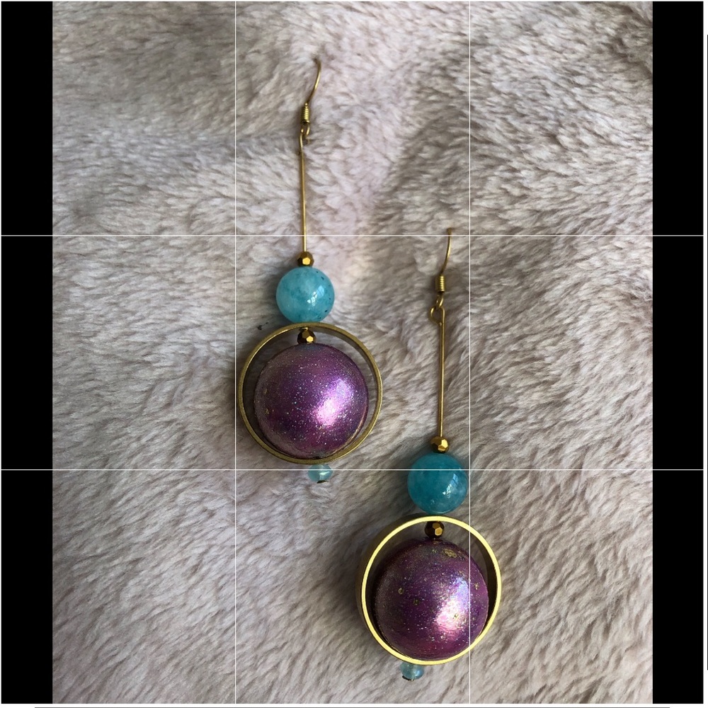 Shimmery Cotton Candy Earrings!🍬